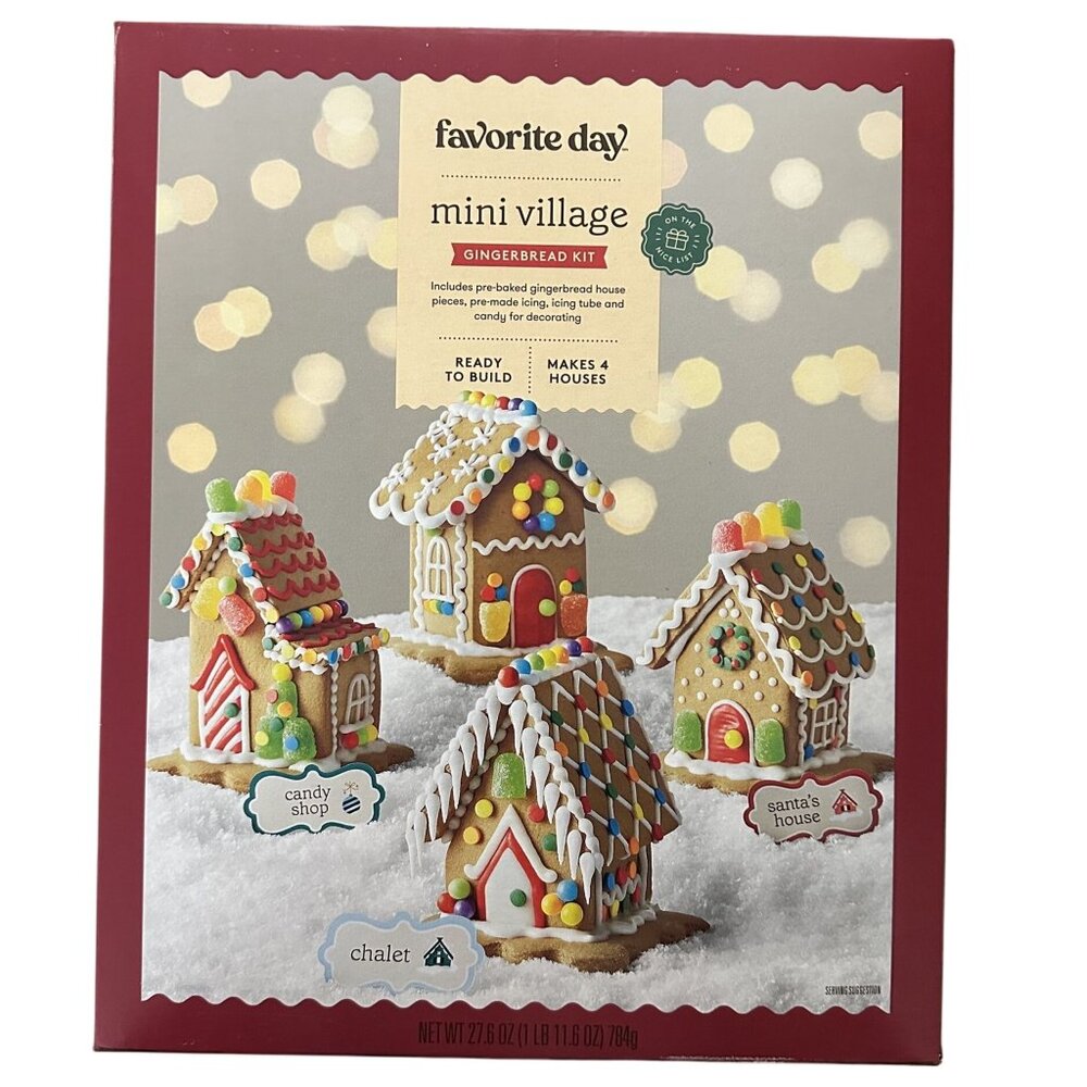Target Favorite Day Mini VIllage Gingerbread Kit Ready to Build Makes 4 Houses